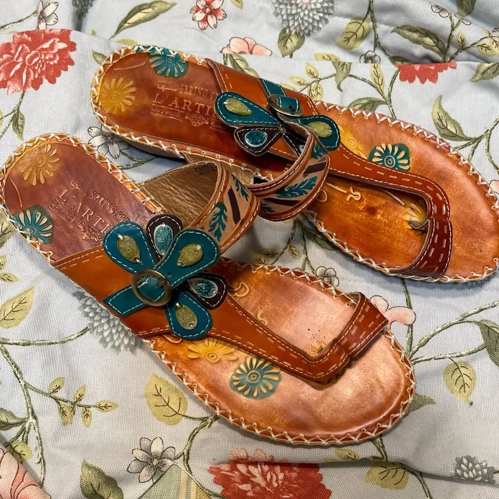 L’artiste Santorini Slide Wedge Sandal